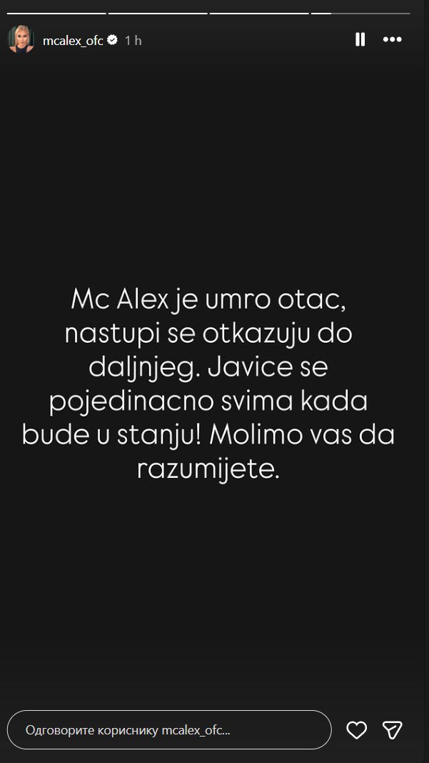 UMRO OTAC BIVŠE ZADRUGARKE: Zbog smrtnog slučaja se oglasila i otkazala sve nastupe