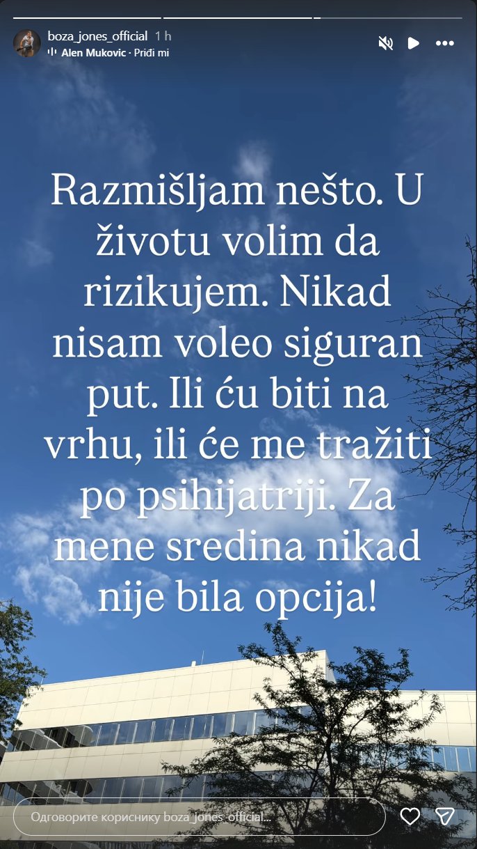 Ili ću biti na vrhu, ili će me tražiti po psihijatriji: Bivši učesnik Elite zaintrigirao novom objavom, svi se pitaju šta mu je sledeći korak (FOTO)