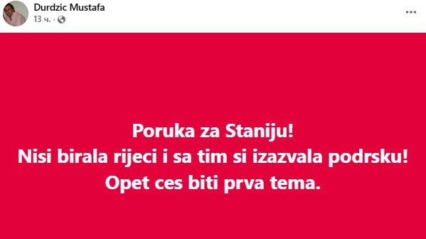 Poruka za Staniju, STRPLJIVO ČEKAM NAPAD! Mustafa nastavlja da RATUJE javno sa Stanijom, gore društvene mreže! (FOTO)