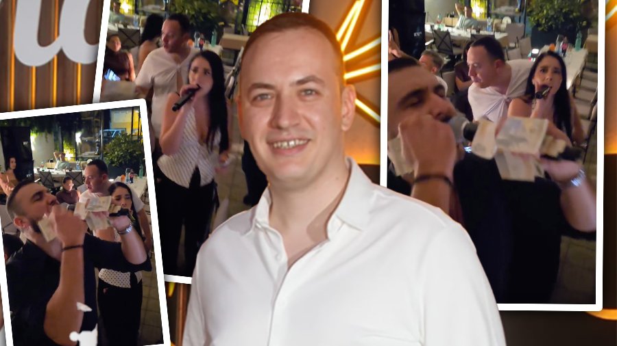 PROCURILI SNIMCI SA MIRČETOVOG SLAVLJA: Ovako se veselio zbog rođenja ćerke, kuma najveselija! Perućicina žena se popela na sto i kitila pevače! (VIDEO)