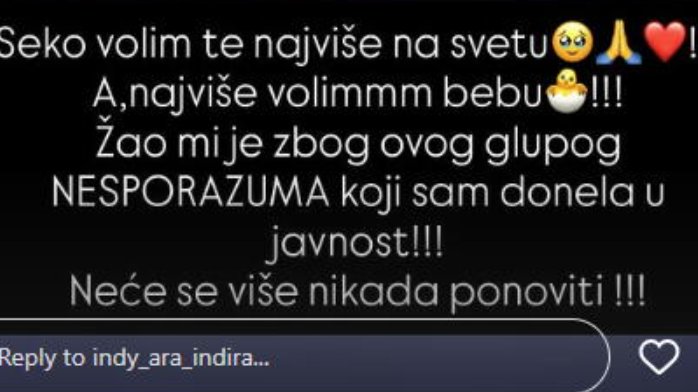 ŠOK ZA ŠOKOM! ODREKLA SE SESTRE I MAJKE JAVNO, A SAD SE GORKO POKAJALA! Indi objavila Editinu uplakanu sliku i poručila: Seko, volim te najviše na svetu (FOTO)