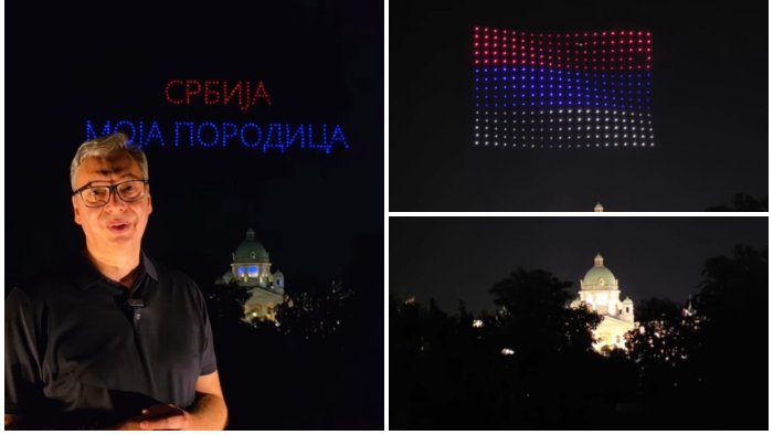 'HTELI SU DA NAM PODELE ZEMLJU, NISU U TOME USPELI' Vučić uz 'dron show' pozvao na skup u Beogradu: Budite sutra na platou ispred Skupštine (VIDEO)