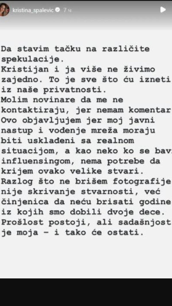 VIŠE NE ŽIVIMO ZAJEDNO! Kristina i Kristijan definitivno nisu više zajedno! Otkrila sve detalje: Stavljam tačku, budućnost je samo moja (FOTO)