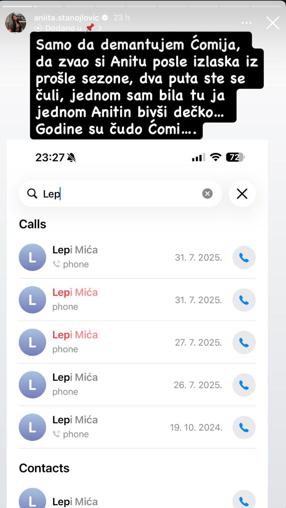 Anitina PR služba radi punom parom! Tamara hitno reagovala na Mićine tvrdnje da se nije čuo sa pobednicom Elite 7: Godine su čudo... (FOTO)